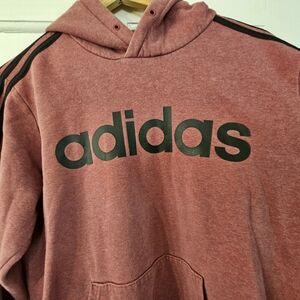 Adidas Red Hoodie with Black Logo